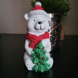 🎁FREE Add-on With Purchase Festive Polar Bear with Christmas Tree Figurine